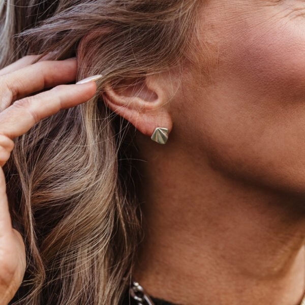 Mezzo Silver Stud Earrings