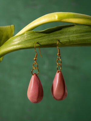Pink Teardrop Earrings