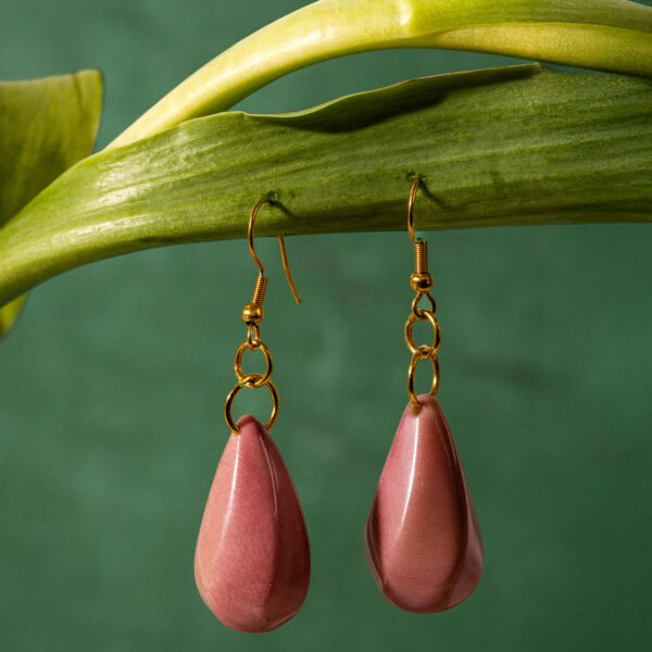 Pink Teardrop Earrings